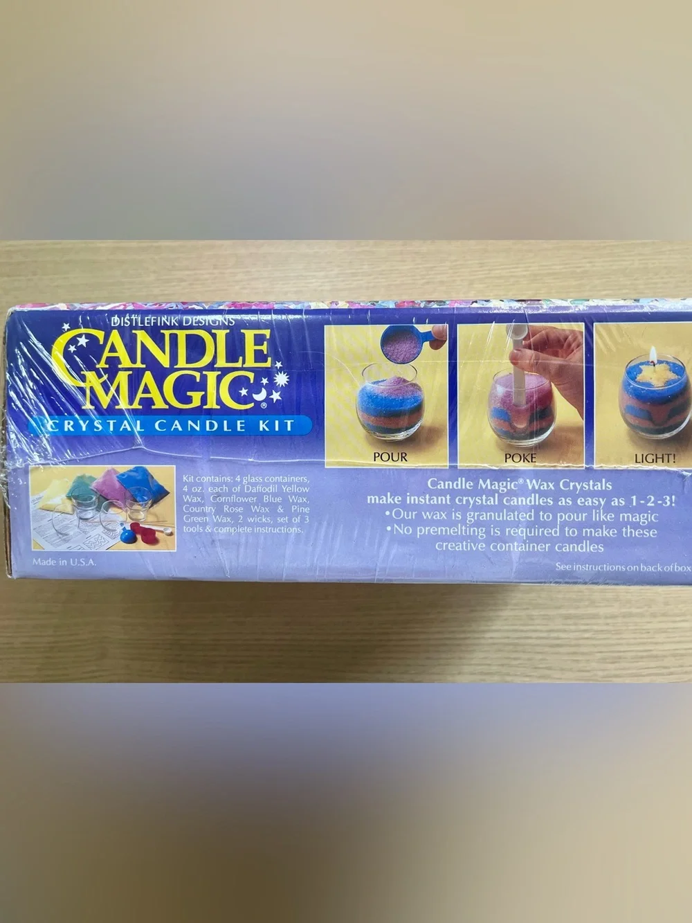 Vintage Distlefink Designs Candle Magic Crystal Candle Kit New Sealed